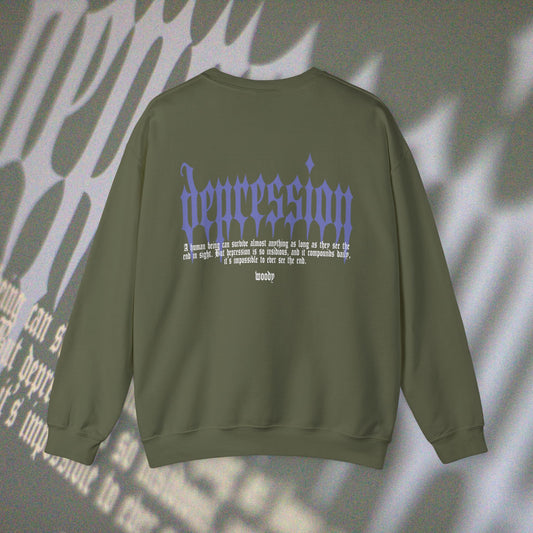 Depression - Military Green - Crewneck