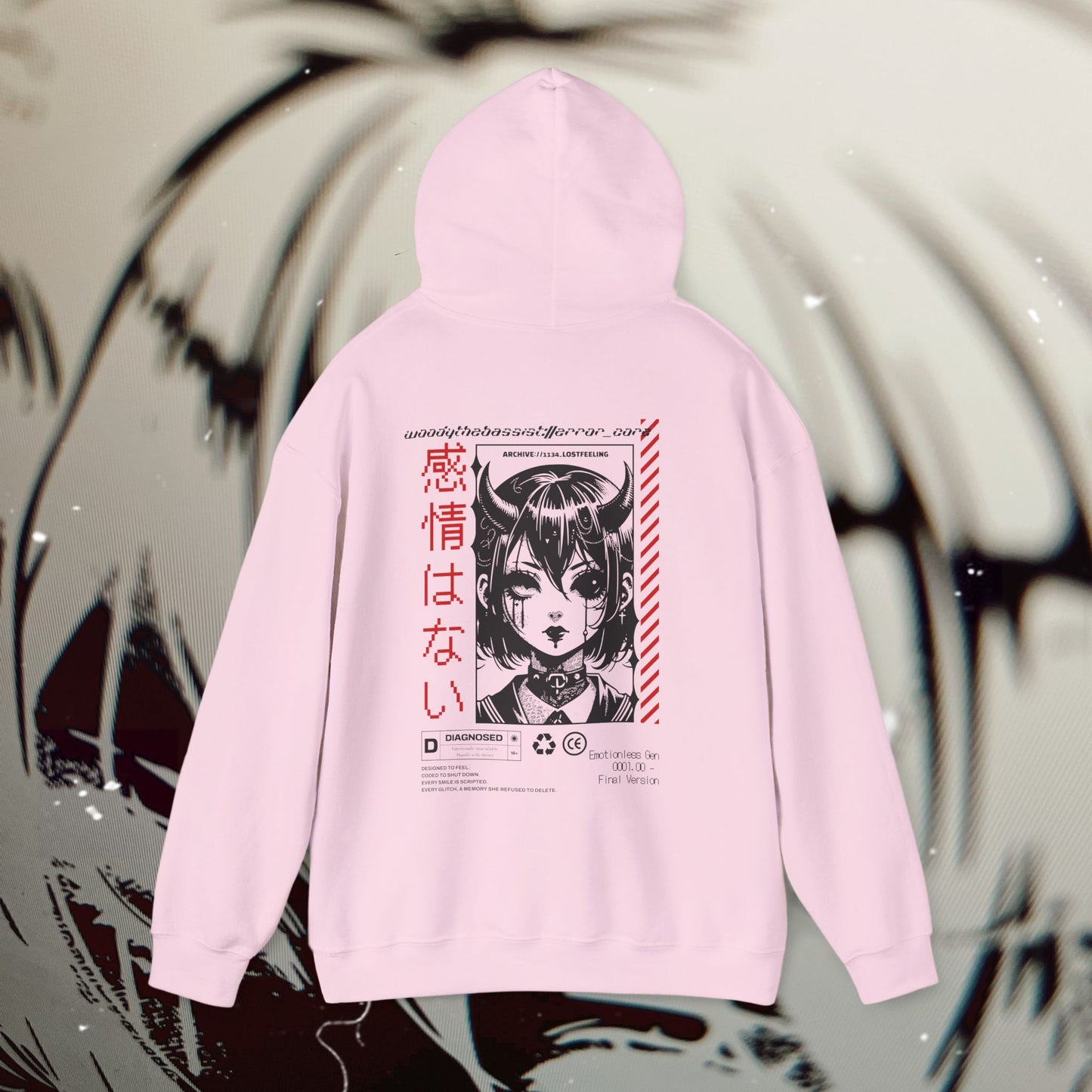 EMOTIONLESS_GEN - Light Pink - Hoodie