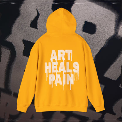 Art Heals Pain - Gold - Hoodie