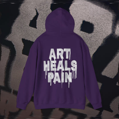 Art Heals Pain - Purple - Hoodie