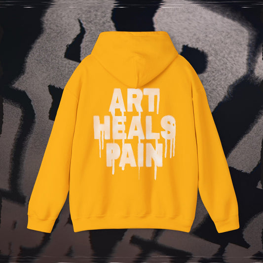 Art Heals Pain - Gold - Hoodie