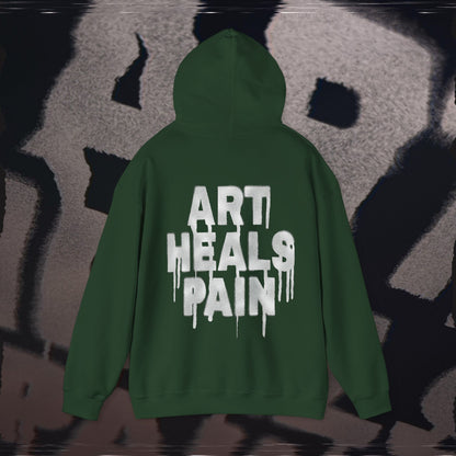 Art Heals Pain - Forest Green - Hoodie