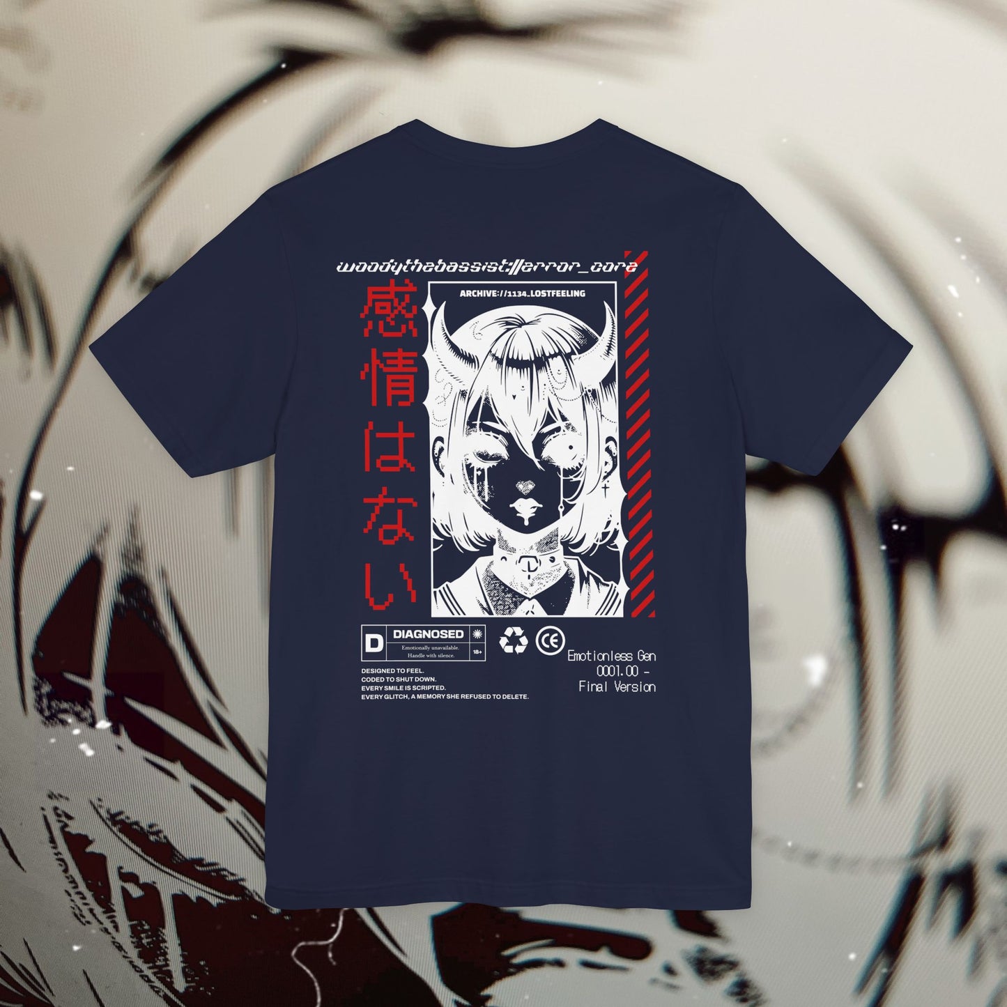 EMOTIONLESS_GEN - Navy - T-Shirt