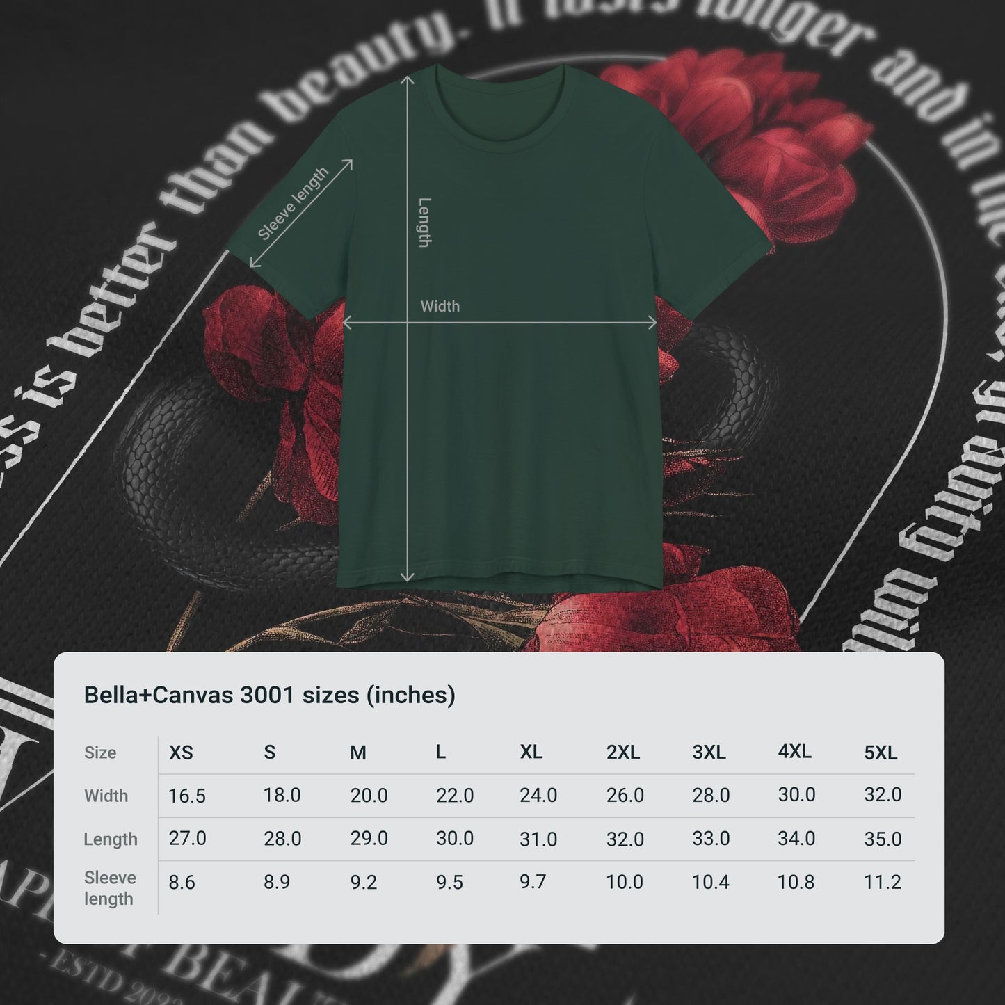 Shape Of Beauty - Forest Green - T-Shirt