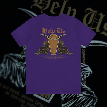 Help Us - Purple - T-Shirt