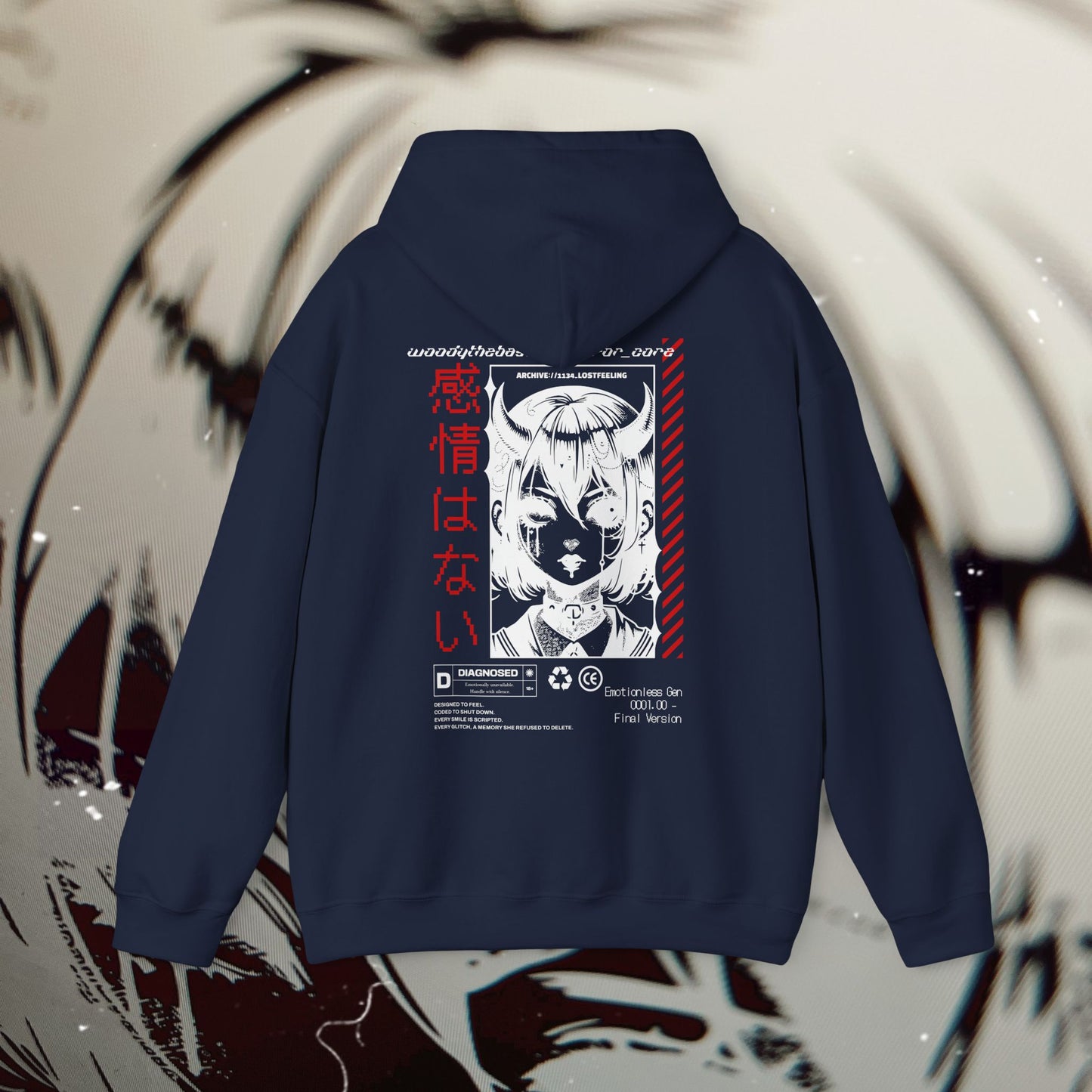 EMOTIONLESS_GEN - Navy - Hoodie