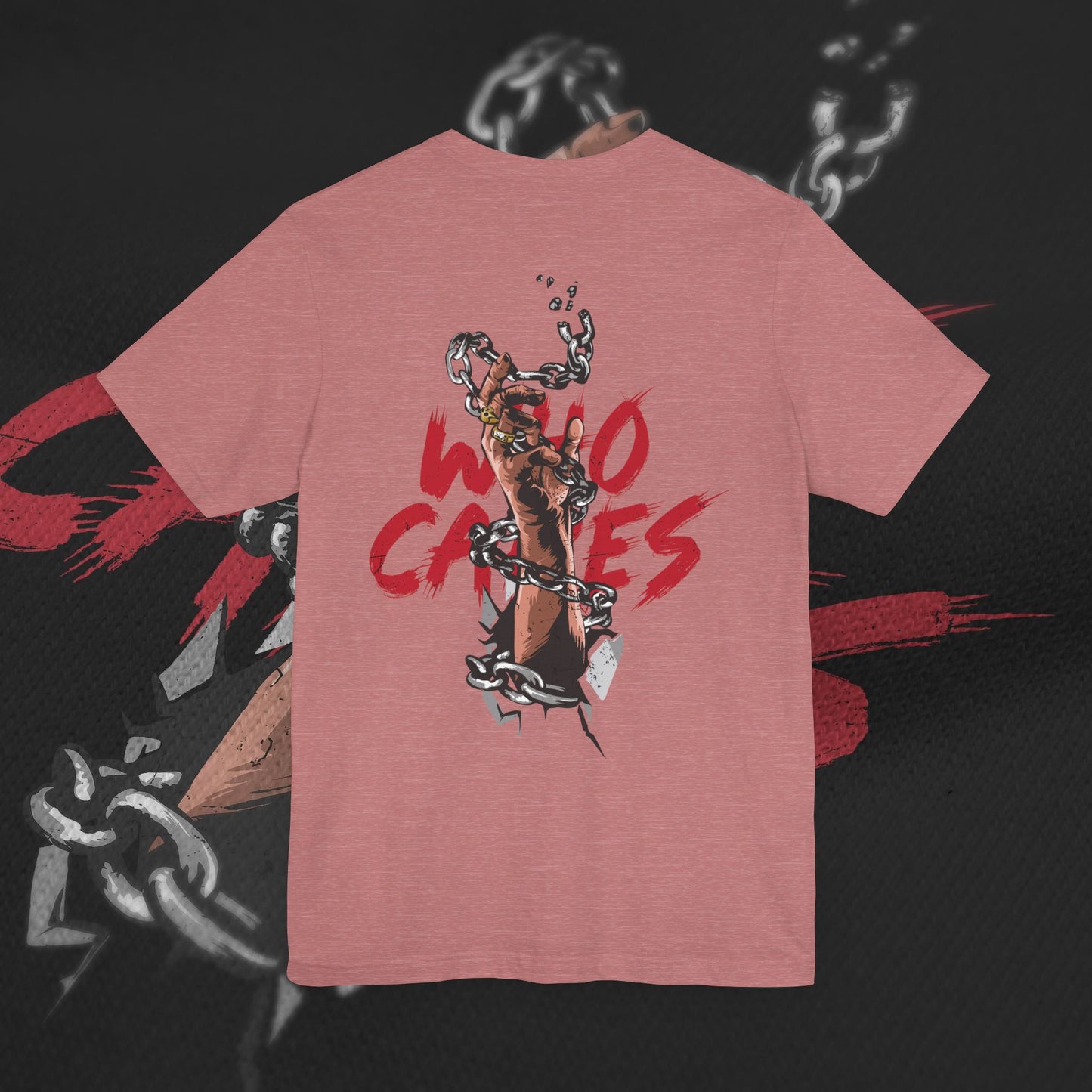 Who Cares - Heather Mauve - T-Shirt