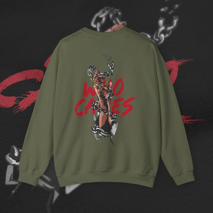 Who Cares - Military Green - Crewneck