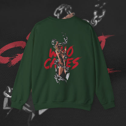 Who Cares - Forrest Green - Crewneck