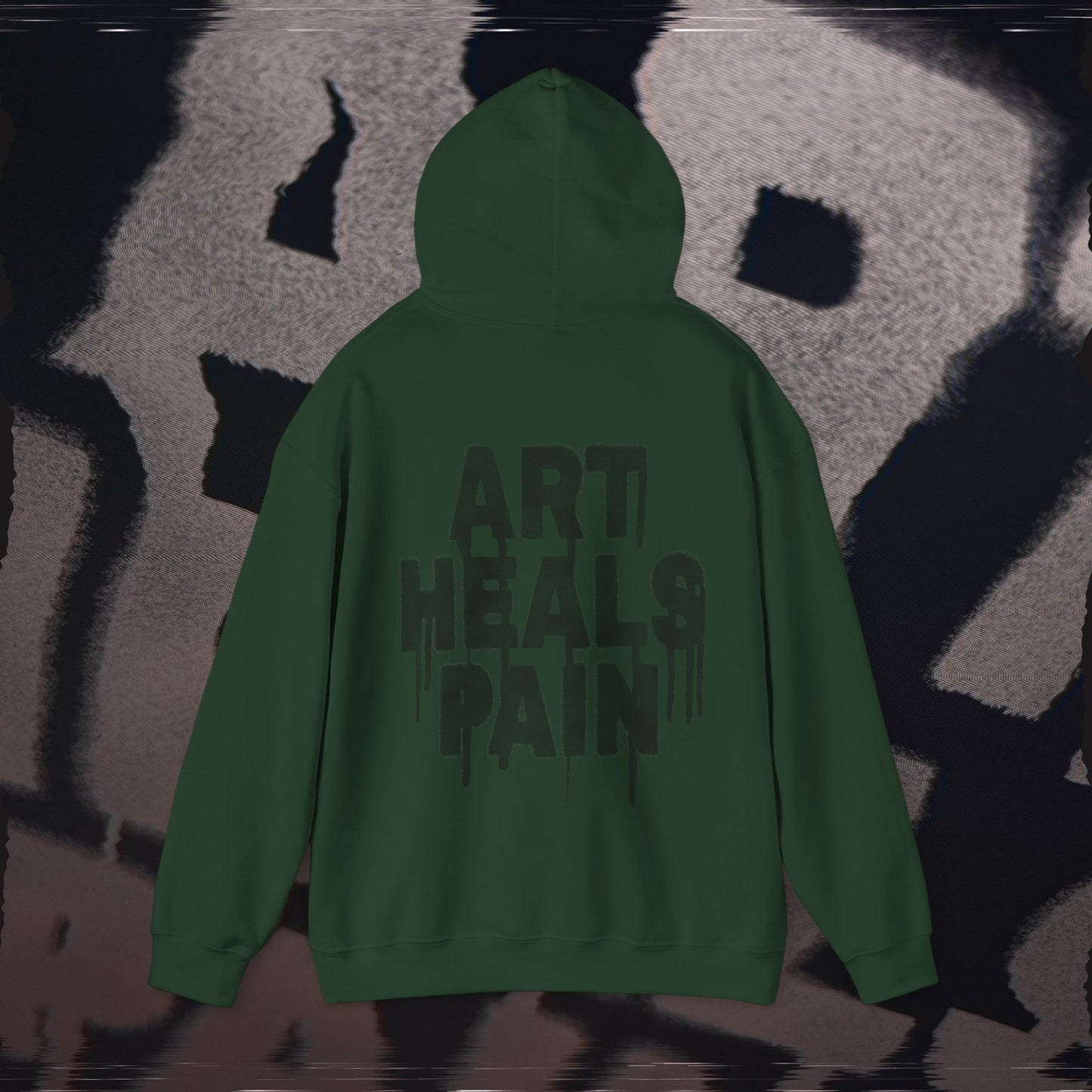 Art Heals Pain - Forest Green - Hoodie