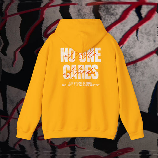 No One Cares, Hustle Harder - Gold - Hoodie