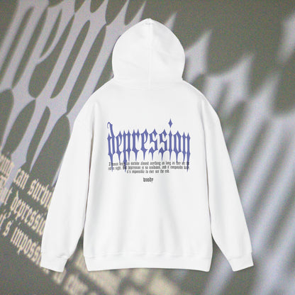 Depression - White - Hoodie