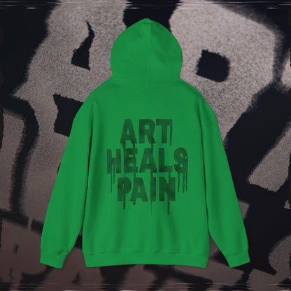 Art Heals Pain - Green - Hoodie