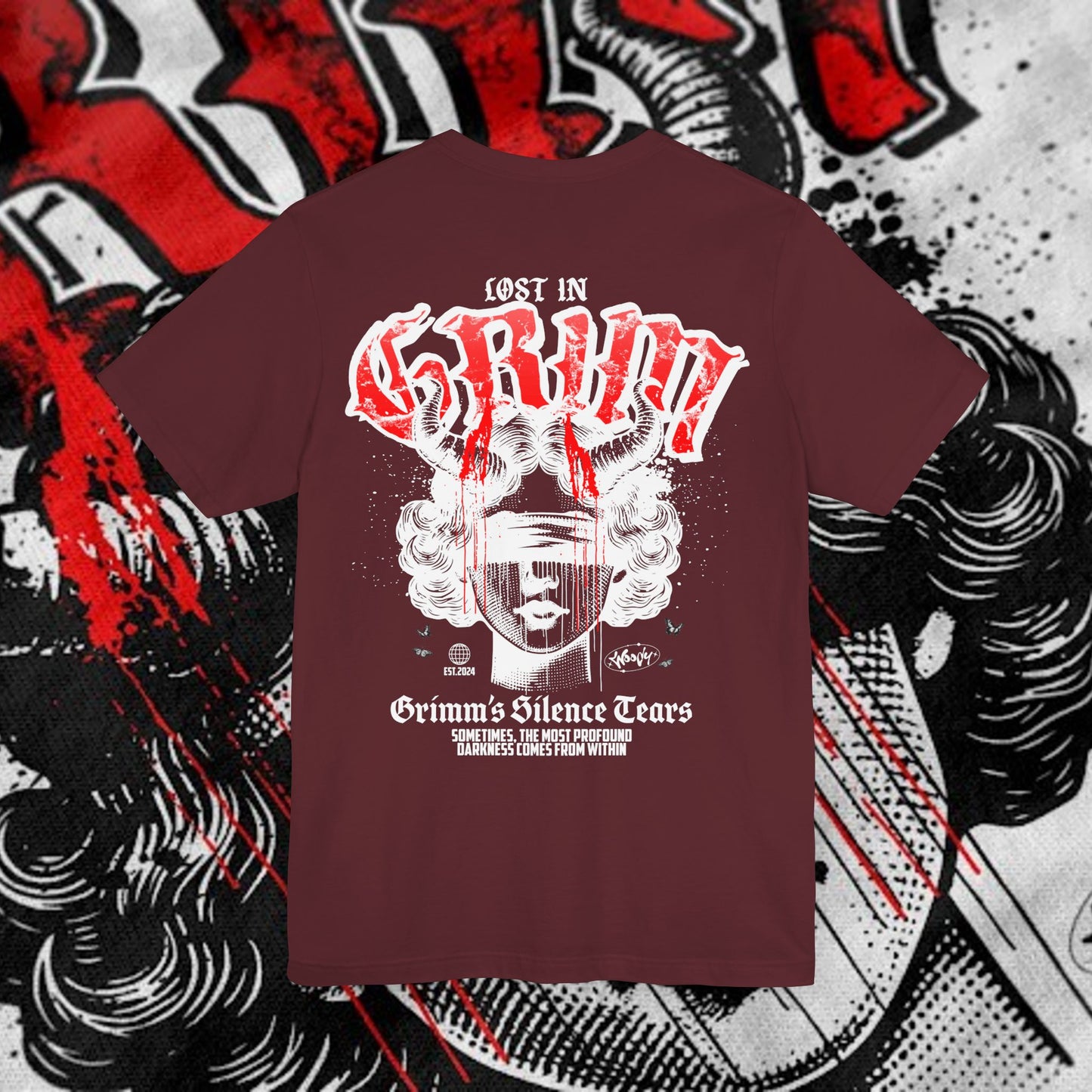 Lost In Grim - Maroon - T-Shirt