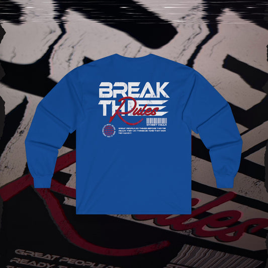 Break The Rules - Blue - Long Sleeve T-Shirt