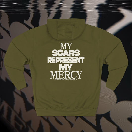 My Scars Represent My Mercy - Army Green - Hoodie