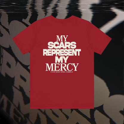 My Scars Represent My Mercy - Canvas Red - T-shirt