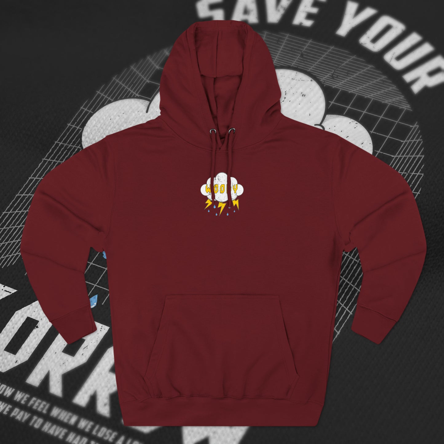 Save Your Sorrow - Burgundy - Hoodie