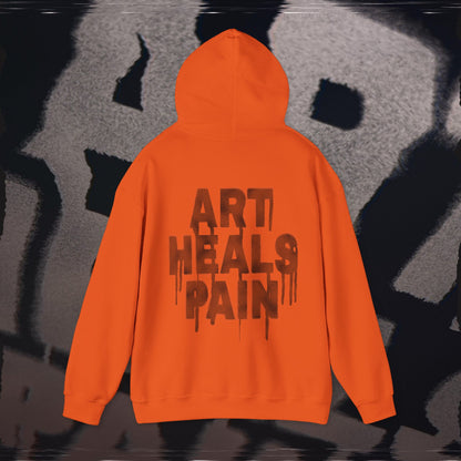 Art Heals Pain - Orange - Hoodie