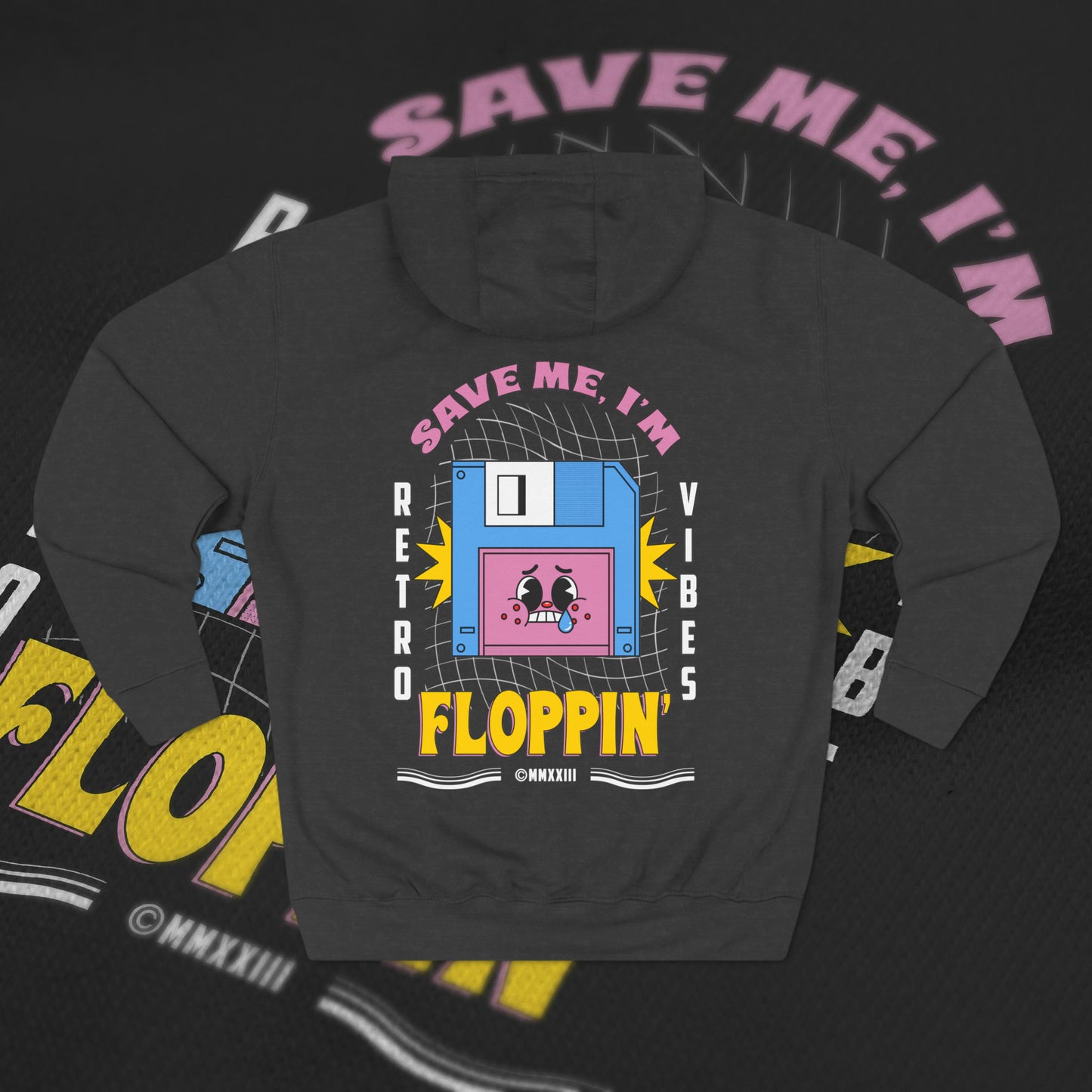 Save Me, I'm Floppin' - Charcoal Heather - Hoodie