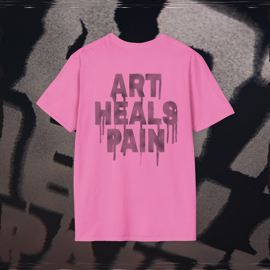 Art Heals Pain - Pink - T-Shirt