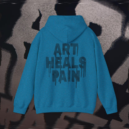 Art Heals Pain - Antique Sapphire - Hoodie