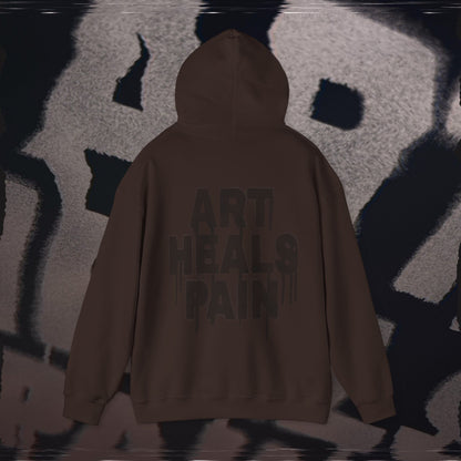 Art Heals Pain - Brown - Hoodie