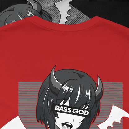 Bass God - Red - Unisex Jersey Short Sleeve Tee