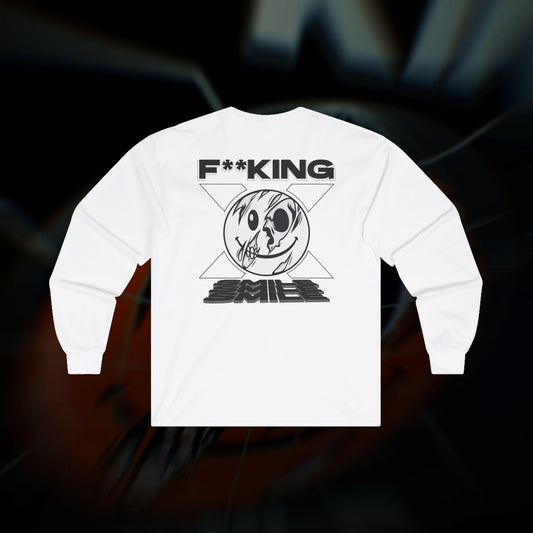 F**KING SMILE - White - Long Sleeve