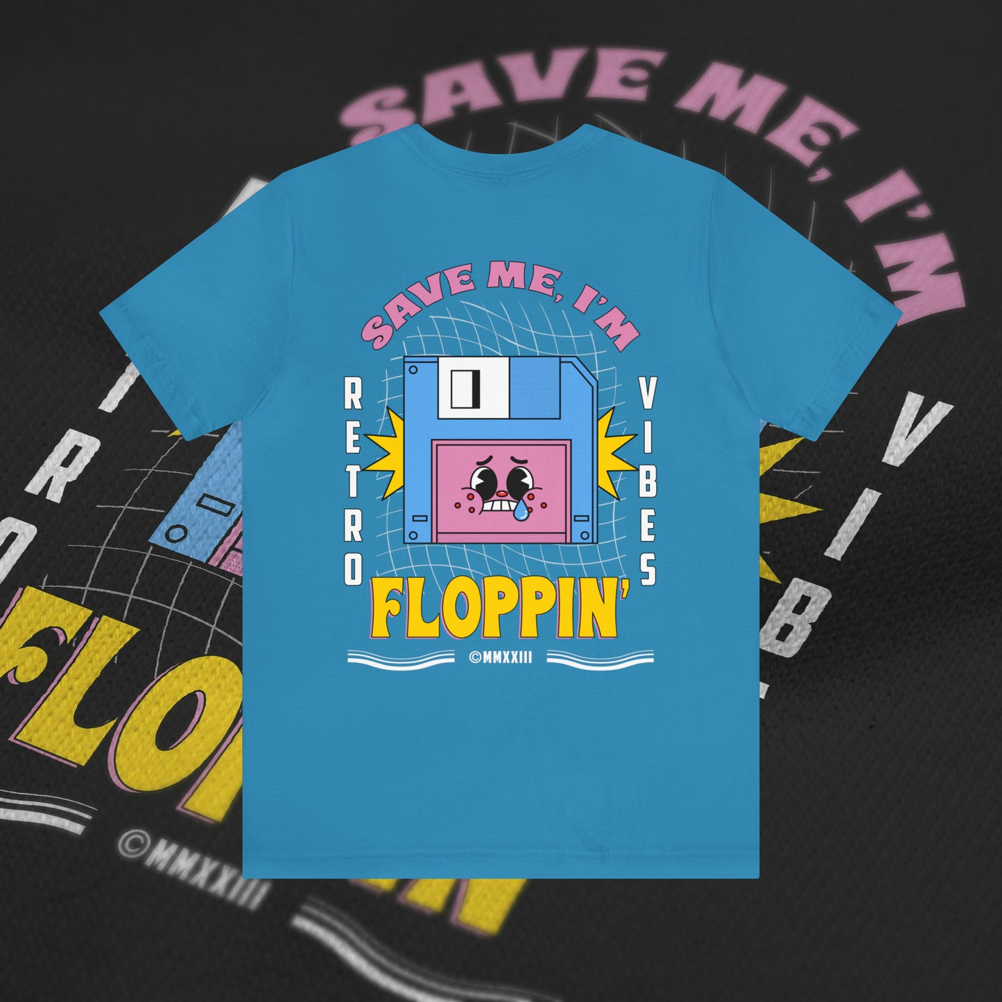 Save Me, I'm Floppin' - Aqua - T-Shirt