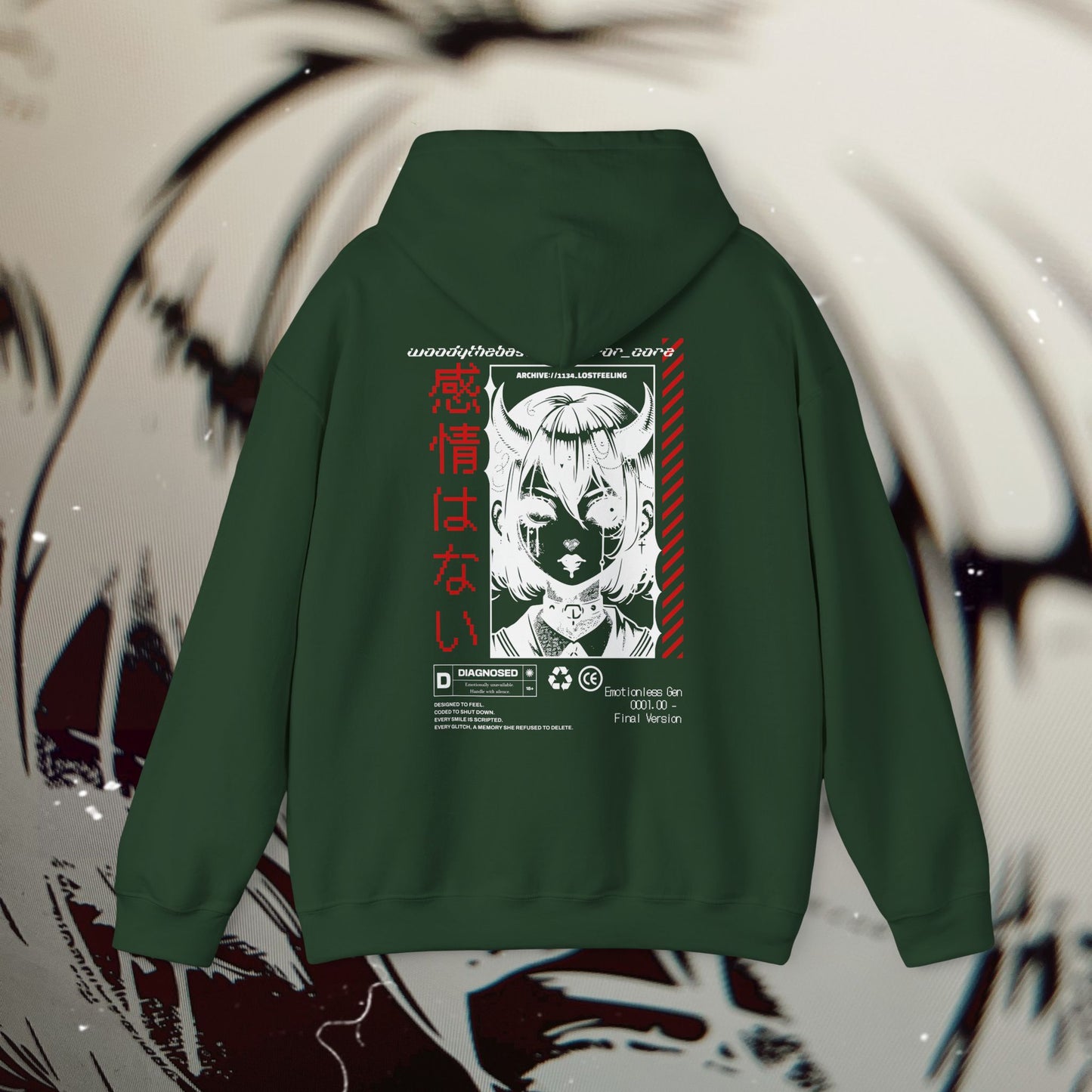 EMOTIONLESS_GEN - Forest Green - Hoodie