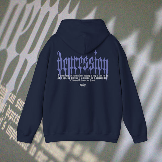 Depression - Navy - Hoodie